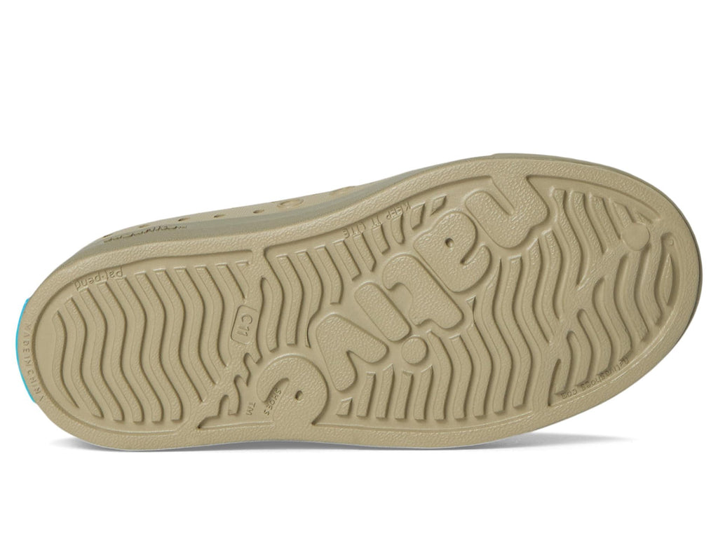 Native Shoes Unisex-Kids Jefferson Sneakers, Elm Green/Vetiver Grey, 4 Big Kid