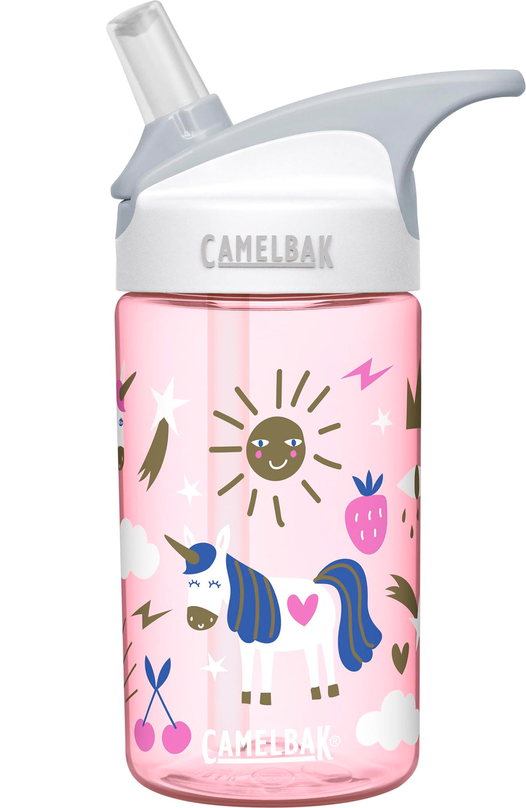 CamelBak Eddy Kids Water Bottle with Big Bite Valve, Spill‑Resistant Easy‑Sip Design for Everyday Hydration, 12oz, Unicorn Party
