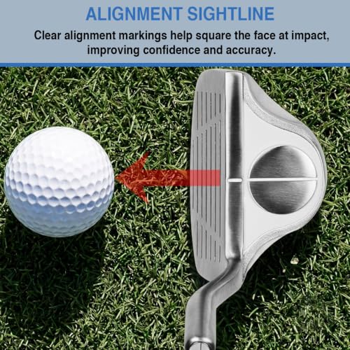 Intech EZ Roll Golf Chipper Club - Right Hand, Silver/White, 35 Inch