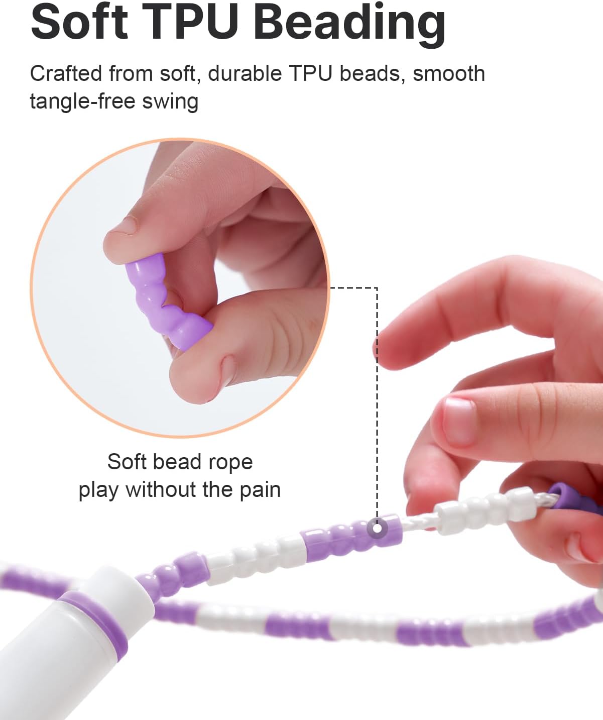 YOTTOY Jump Rope for Kids | Soft Beaded Design for Ages 8-12 | Perfect for School PE Classes