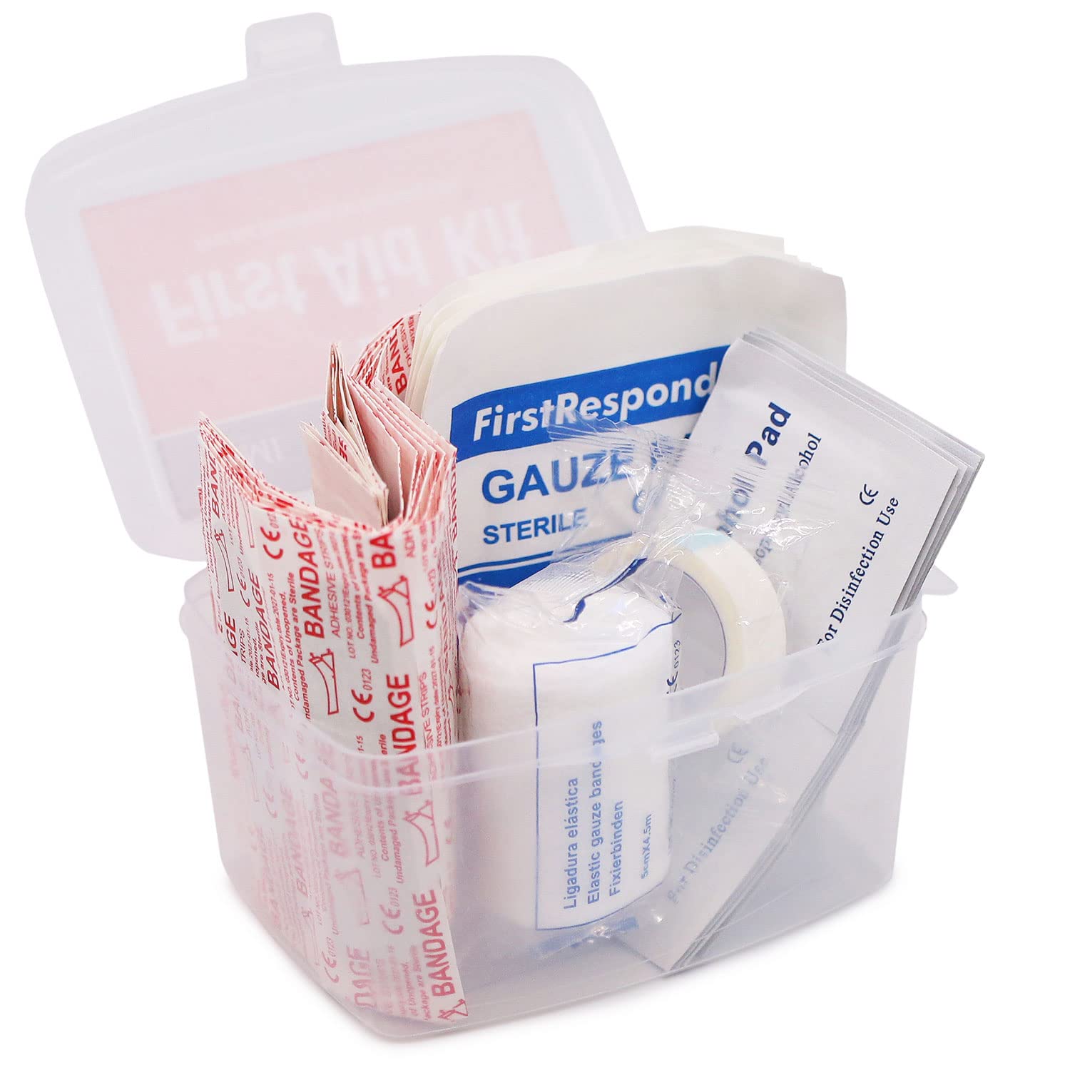 DMI 76-Piece First-Aid Kit, Portable All-Purpose Use for Minor Cuts and Scrapes, Durable Water-Resistant Case, Convenient and Portable for Travel