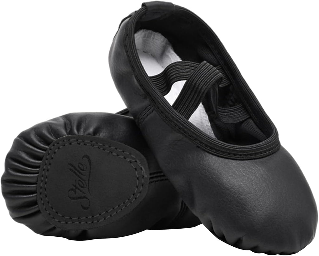 Stelle Ballet Shoes - Soft Leather Toddler Ballet Slippers for Girls & Boys | Comfortable Dance Footwear