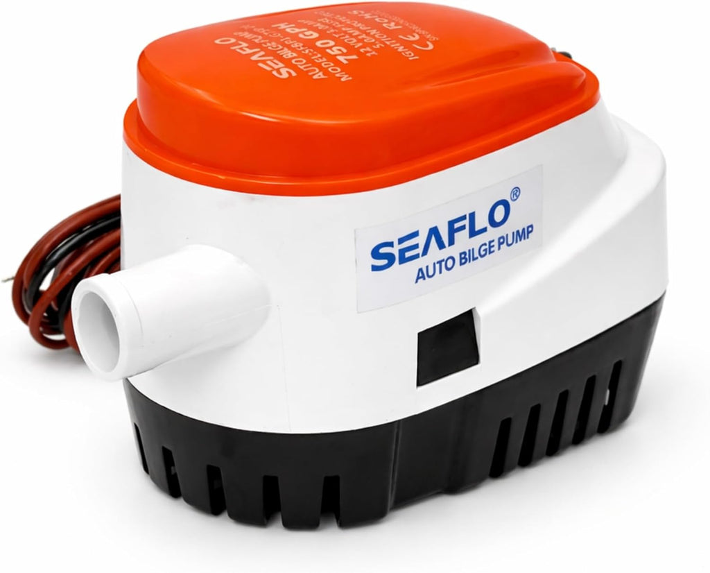 SEAFLO 06 Series Automatic Submersible Bilge Pump - 750GPH, 12V with Float Switch & Strainer | Compact Marine Solution