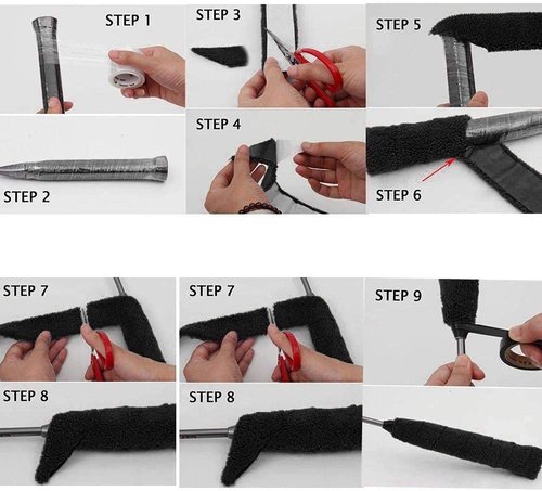 RONGXG 10m Tennis Towel Racket Grip Tape Anti Slip Badminton Handle Tape Absorbent Grip Thicken Racquet Racket Over Grips Elasticity Tennis Racket Replacement Grip Sweatband Racket Wraps Tape