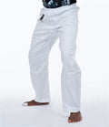 Ronin Karate Pants Poly-Cotton Middle Weight Martial Arts Pants with Elastic Waist (White, 5)