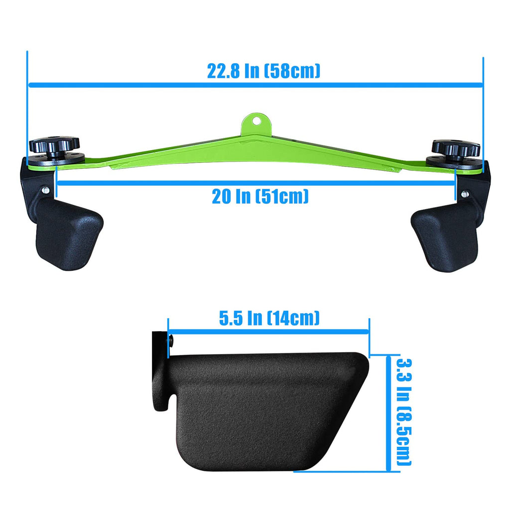 KORIKAHM Adjustable Lat Pull down Bar, Cable Machine Attachments for Gym, Home Gym Fitness T-bar Row Pulldown Attachments, Lat Pull Down Machine Wide Grip Neutral Grip Handle (SP-03)