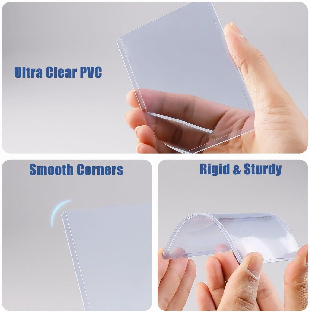 Skiennix 200 Pack Top Loaders for Cards - 35pt Premium Hard Plastic Protectors | Ideal for Trading & Collectibles