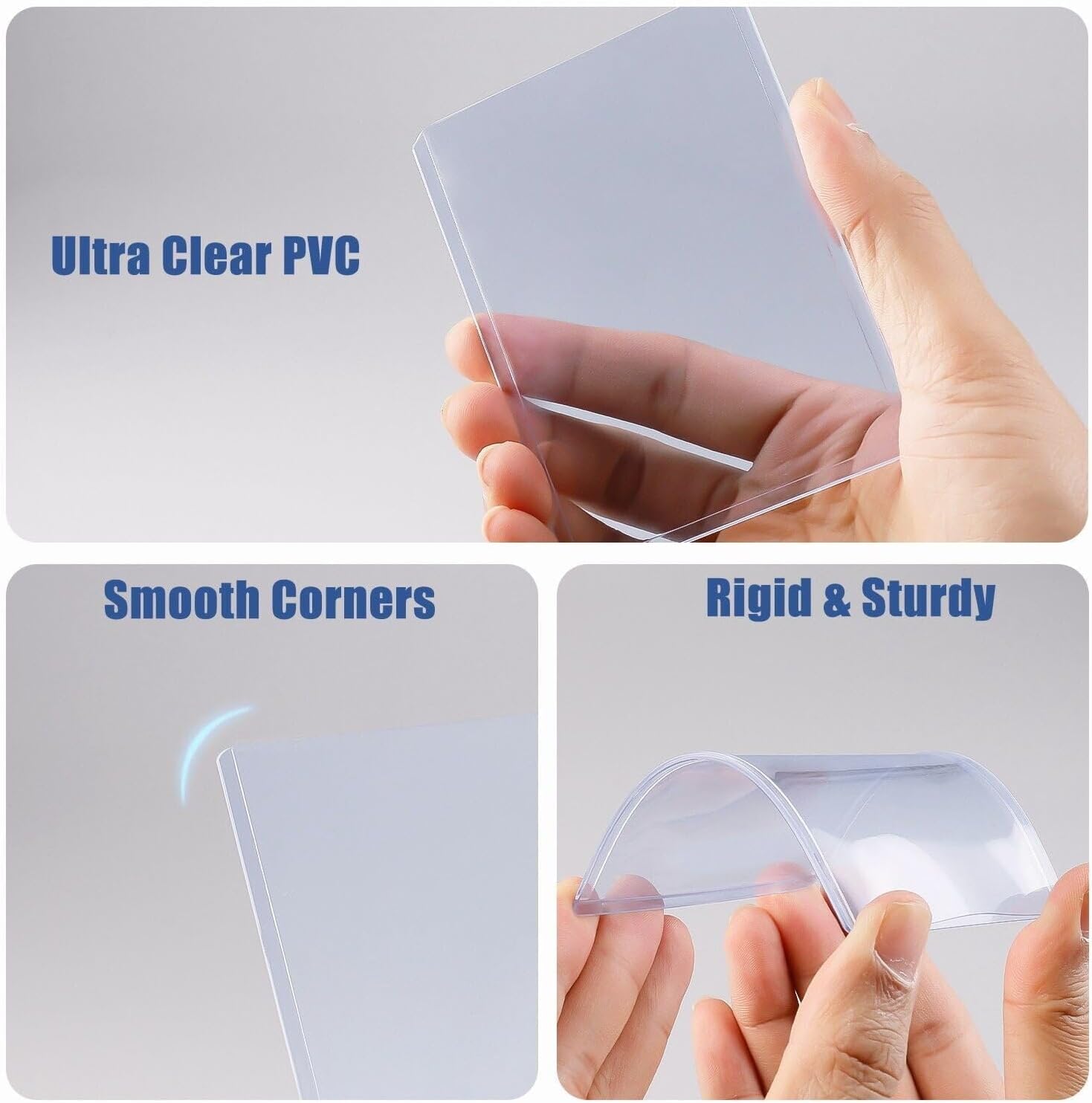 Skiennix 200 Pack Top Loaders for Cards - 35pt Premium Hard Plastic Protectors | Ideal for Trading & Collectibles