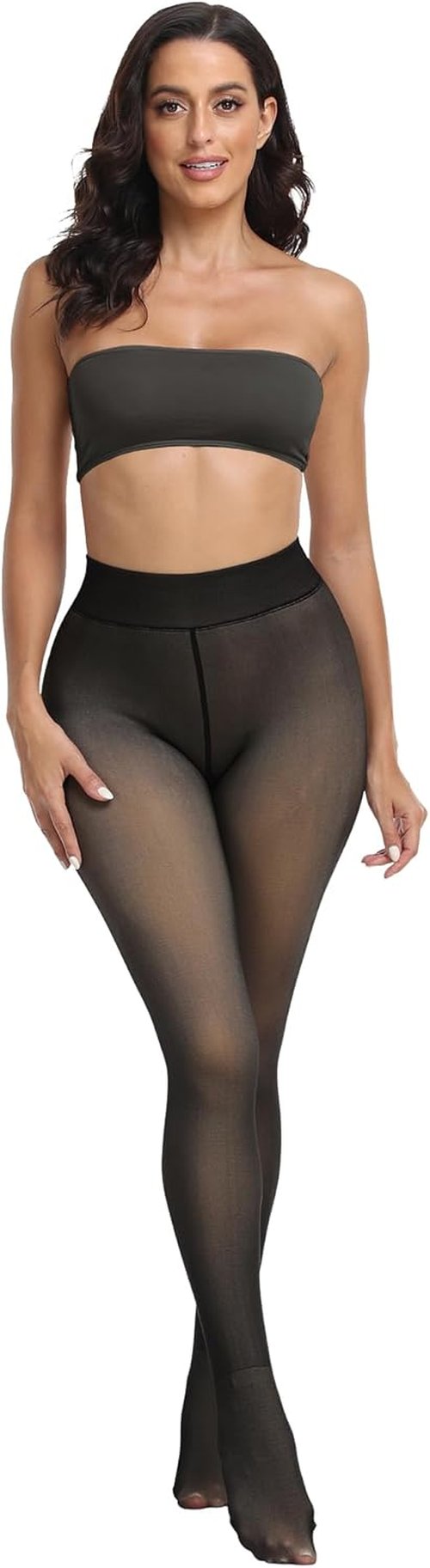 CHRLEISURE Women's Fleece Lined Tights - Warm & Cozy Thick Winter Leggings for Ultimate Comfort