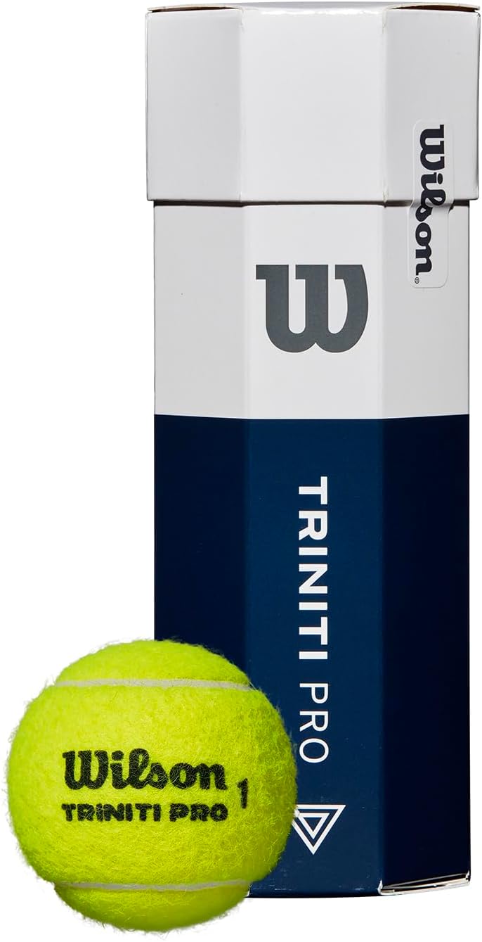 WILSON Triniti Pro Tennis Balls - High Performance, Eco-Friendly | 3 Pack, Bright Yellow