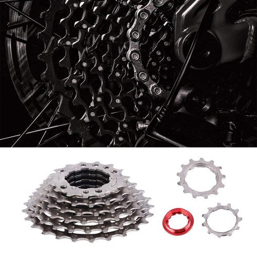 VGEBY1 Bike Freewheel, Road Bike Freewheel Cassette Sprocket for 8 Speed 11-25T Bicycle Replacement Accessory