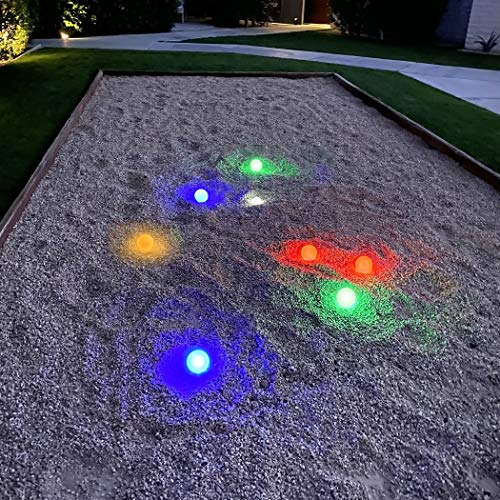 GoSports LED Bocce Ball Set - 85 mm Night Light Version with Carry Case