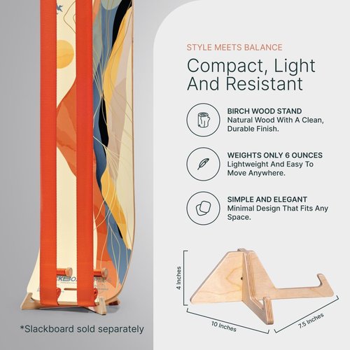 GIBBON SlackBoard Accessories - 60” Standing Pole for Balance Training | 52 Exercise Cards Deck