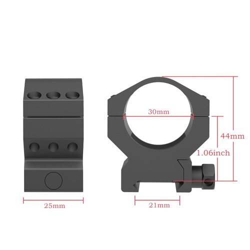 TPO 30mm Picatinny Scope Rings Heavy-Duty 30mm Scope Mount for Picatinny Rail (Low Profile) VT30L