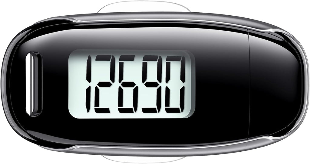 Skiennix 3D Pedometer - USB Rechargeable Step Counter with Backlight | Accurate Walking Tracker for All Ages