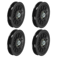 PATIKIL Universal Bearing Pulley Wheel 110mm/4.3", 4 Pack Nylon Bearing Pulley Wheel Lifting Bearing Wheel Replace for Gym Equipment Part Cable Machine