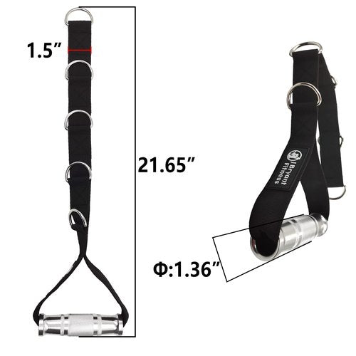J Bryant Fitness Metal Gym Handles Multi D-Ring Handle Heavy Duty Aluminum Alloy Handle Grips Durable Workout Handles for Pulley LAT Pull Down System