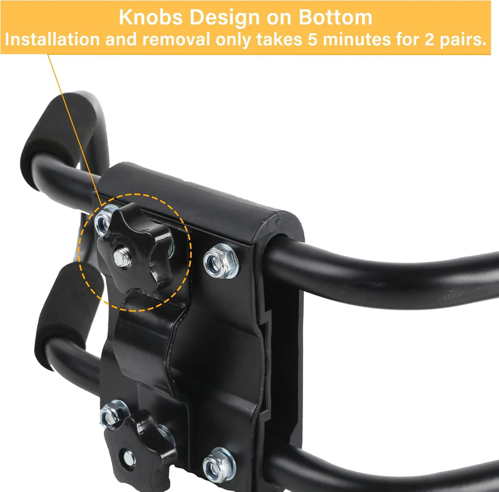 PIRIPARA Kayak Roof Rack - J-Bar Carrier Holder for Canoes & Surf Skis | Set of 4 for SUVs & Trucks