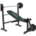 MAIDOMA Foldable 750LBS Adjustable Weight Bench, Adjustable Weigh Fitness Bench Set for Home Gym Exercise with Leg Extension and Squat Rack, Bench Press for Men & Women Full Body Strength Training