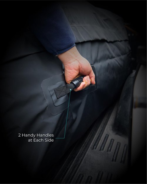MARKSIGN Truck Bed Bag, 100% Waterproof Truck Cargo Bag Fits Any Truck Size with 4 Handles, Built-in 4 Ratchet Tie Down Straps, 34 Cubic Feet (57''x48''x22'')