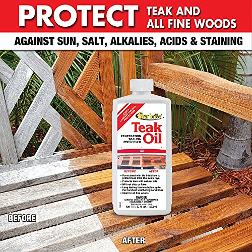 1 Gallon Teak Oil for Outdoor & Marine Wood Protection - UV-Resistant Sealant
