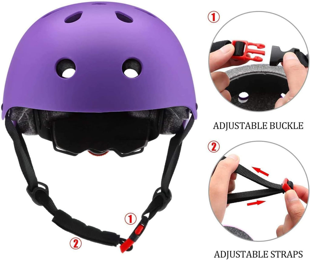 Skiennix Adjustable Toddler Bike Helmet - Color Gradient Design for Ages 2-14 | Multi-Sport Safety Gear
