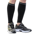 Zensah Running Leg Compression Sleeves - Shin Splint, Calf Compression Sleeve Men and Women (Black, X-Small/Small)