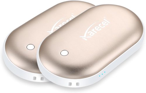 Karecel Rechargeable Hand Warmers - 10400mAh Double-Sided Heat | Portable 4-Inch Winter Essentials