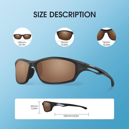 Duduma Polarized Sports Sunglasses - Lightweight TR90 Shades for Men & Women | Ideal for Running, Cycling, Fishing, Golf, & Driving