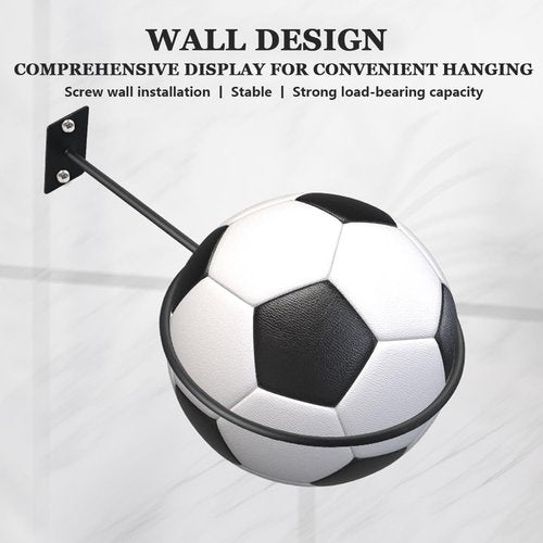 MfhdgXAvs Ball Holder Wall Mount - Basketball Return Attachment 6Pcs Universal Metal Ball Holder for Basketball Football Volleyball Soccer Storage Display