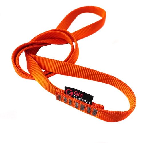 GM CLIMBING One Unit 16mm Nylon Sling Runner 120cm / 48inch (Fluorescent Orange)