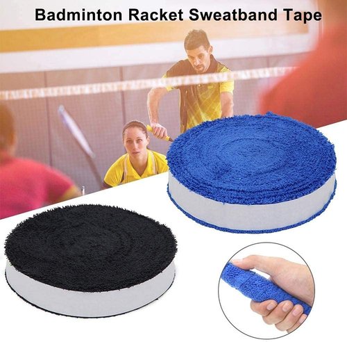 RONGXG 10m Tennis Towel Racket Grip Tape Anti Slip Badminton Handle Tape Absorbent Grip Thicken Racquet Racket Over Grips Elasticity Tennis Racket Replacement Grip Sweatband Racket Wraps Tape