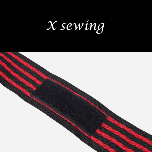 HYFAN Professional Elbow Wrist Wraps 40" Elastic Elbow Support for Weightlifting Workout Bodybuilding Gym Fitness (Red)
