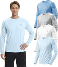 Skiennix Men's UPF 50+ Long Sleeve Sun Shirts - UV Protection Fishing Rash Guard | Moisture-Wicking Tops (2-Pack)