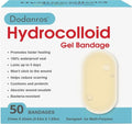 Dodanros Hydrocolloid Gel Bandages - Advanced Fast Healing Adhesive Wound Care Pads | 50 Count, 0.83 x 1.65 in