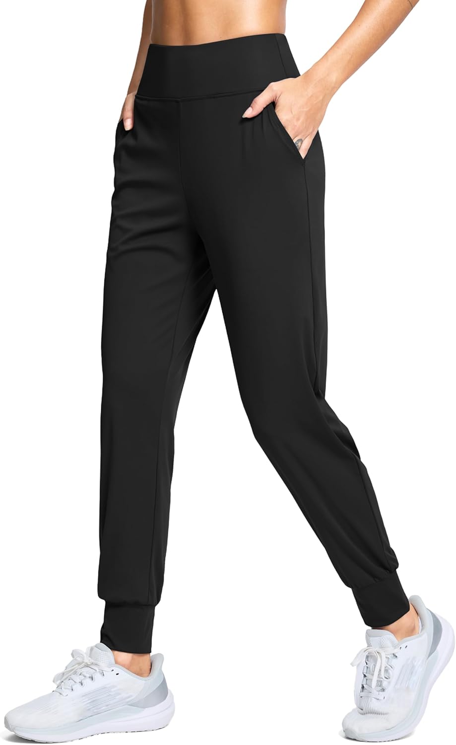 SANTINY Women's Joggers - Lightweight High Waisted Athletic Pants with Pockets | Perfect for Gym & Travel