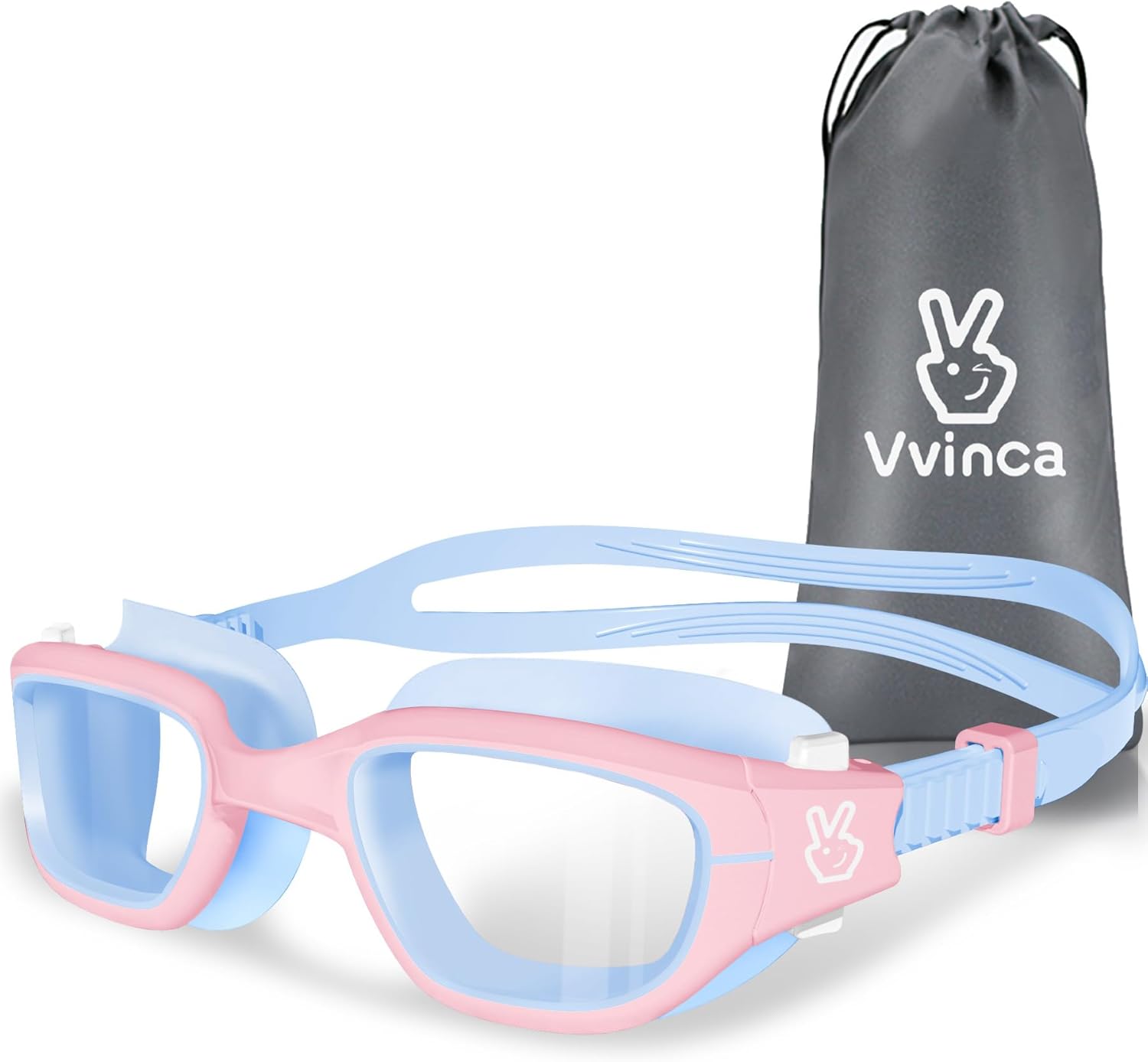Vvinca Kids Swim Goggles - Anti-Fog UV Protection | Leak-Proof Pool Glasses for Ages 3-14