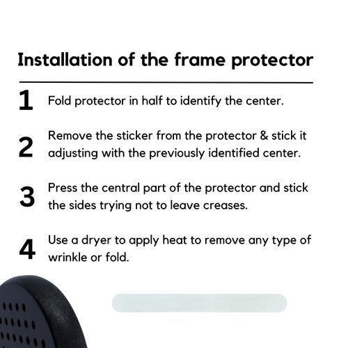 LAPAT Padel Frame Protector Transparent Paddle Sticker/Rough Finish for better Protection - 370 x 55 mm- Multigranulated padel protective tape - Silicone - Padel Accesories - Racket protector