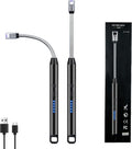 Skiennix Electric Candle Lighter - Windproof Flameless Design with 360° Flexible Neck & LED Display | 2 Pack