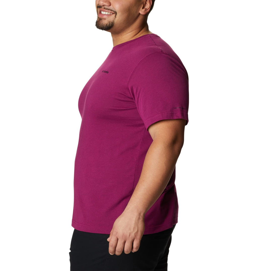 Columbia Men's Big & Tall Thistletown Hills Short Sleeve, Red Onion Heather, 2X B&T