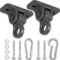 Skiennix Heavy Duty Porch Swing Hangers Kit - Includes Screws & Bolts for Indoor/Outdoor Use | 2 Pack Black