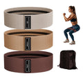 S.ROMZA Fabric Resistance Bands for Working Out Stretch Bands for Booty Used for Fitness and Home Exercises Legs Exercise Bands Pilates Workout Bands for Women and Men (Beige/Khaki/Brown)