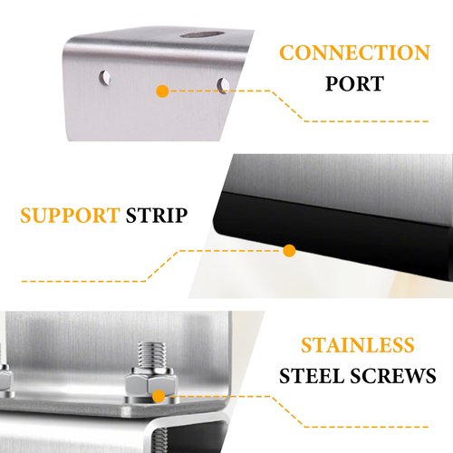Van Roof Rack Mount Kit,Roof Rack Brackets Compatible with ProMaster, for Boxer, for Jumper, for Ducato,304 Stainless Steel Corrosion-Resistant & Durable(Brackets, 4 Piece)