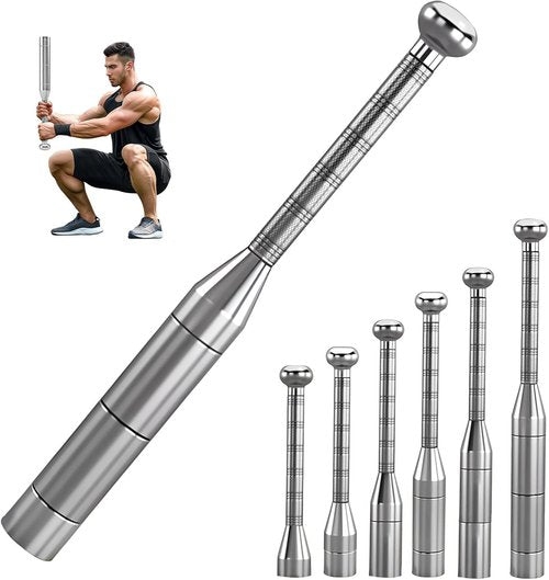Motion Space Adjustable Macebell Clubbell for Strength Training, Premium Steel Indian Club for Full Body, Muscles, Shoulder, Grips & Forearms Workouts to Stretching