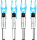 DEEPOWER Lighted Nocks for Arrows - ON/OFF Switch with H, S, GT Bushings | Fits .204”, .233”, .244”, .246”