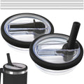 2-Pack Leak Proof Lid Replacement 40 oz, Only Fit for Stanley Quencher H2.0 Tumbler, Reusable Flip Straw Lid Top Cover for Stanley 40oz Cup Accessories, Replacement of Leaking Original Lids, Black