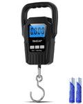 SKEAP Digital Fish Scale - 110lb Capacity | Backlit LCD Display & Large Handle - Black