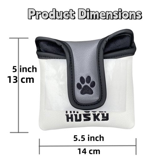Lovely Golf Mallet Putter Cover Head Cover Headcover, Magnetic Putter Cover Mallet for Men, PU Leather Golf Club Cover Protection - Putter Headcover for Golf Clubs (Square Mallet Putter)
