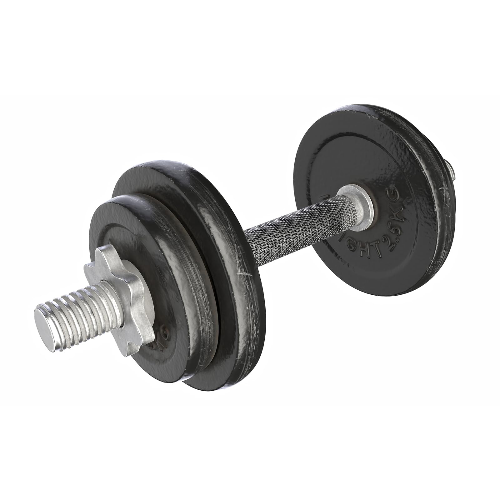 uxcell Dumbbell Hex Nut, 2Pcs M28 Anti-Slip Lock Collar Screw for Barbell Dumbbell Weight Lifting Silver