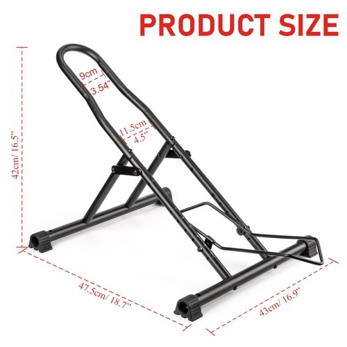 cyclists Indoor Bike Floor Stand - Bike Rack Floor Parking for Garage/Home - Bike Storage Bicycle Parking Rack Fit 20”-29” Mountain Road Bikes (For 1 Bike)
